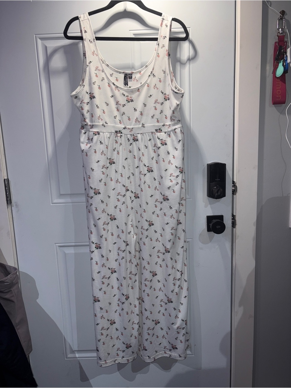 Orb White Floral Scoop-Neck Maxi Jumpsuit